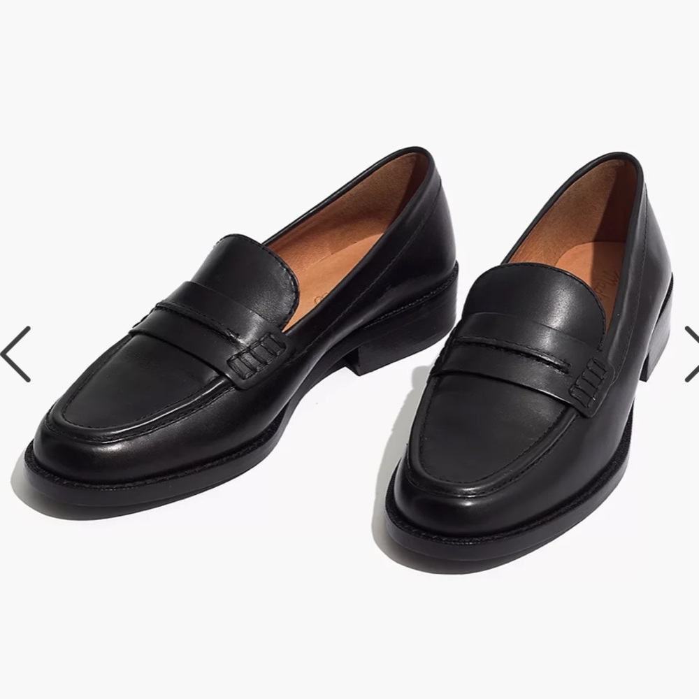 Madewell Elinor Black leather loafer black